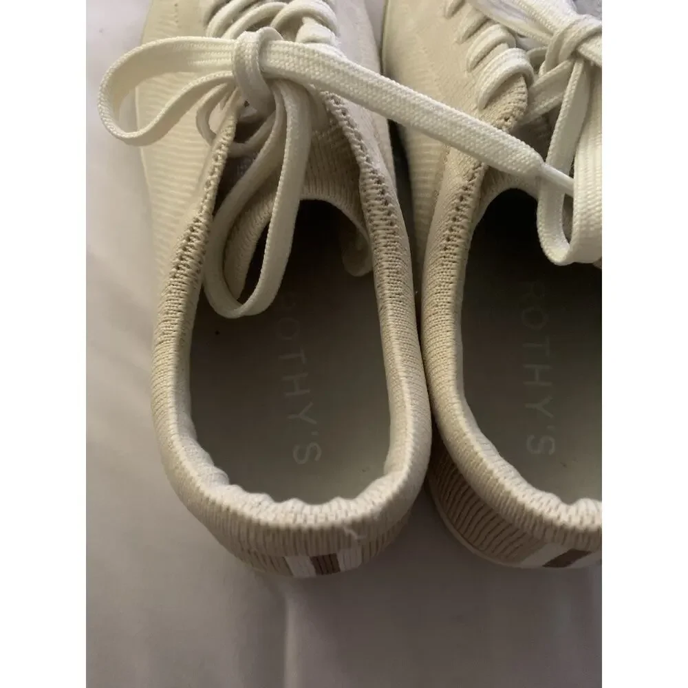 Women’s Rothy's The Lace Up Sneakers Oatmeal Size 9.5